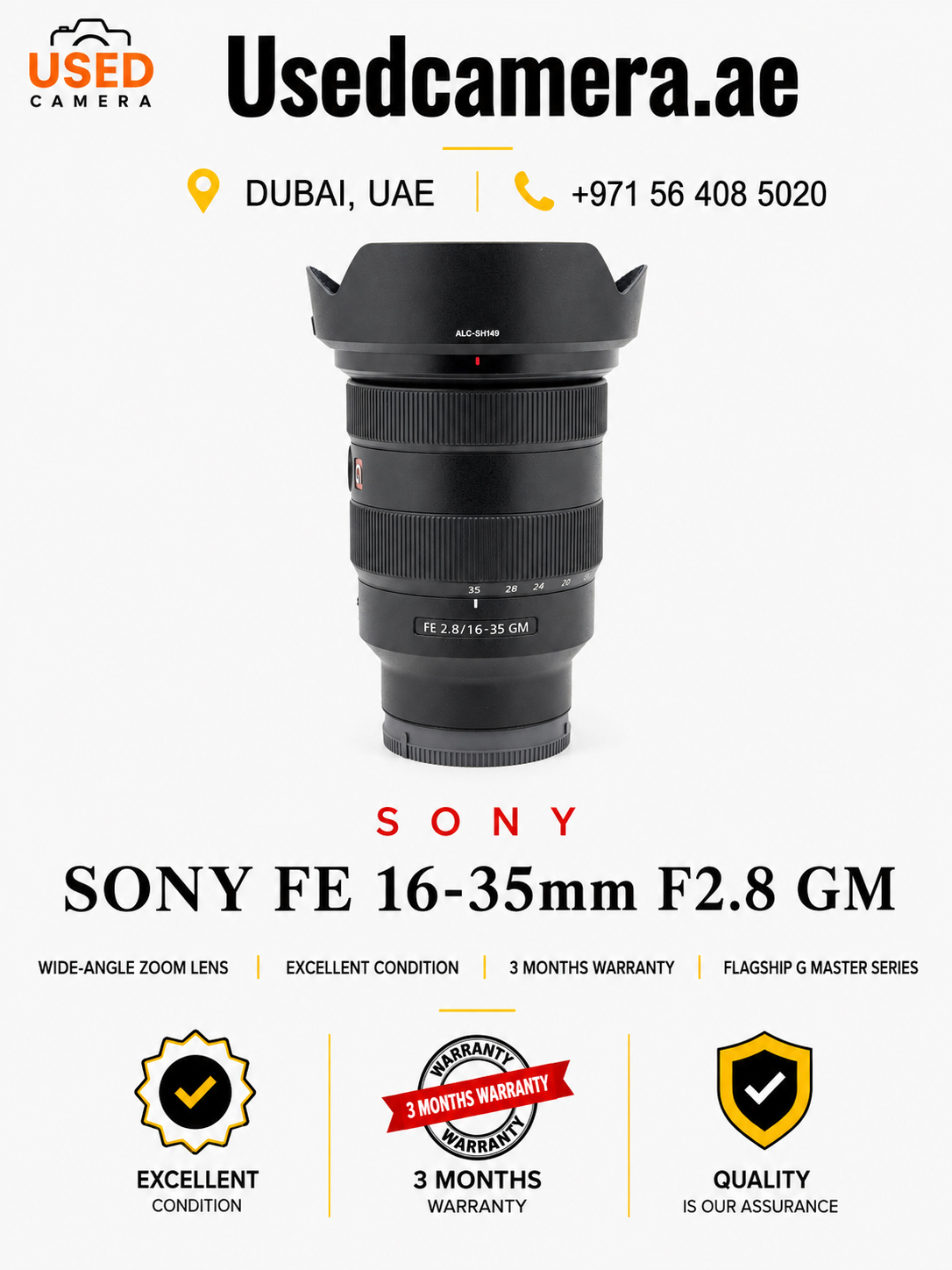 Sony FE 16-35mm f/2.8 GM Lens