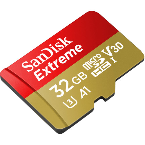 SanDisk 32GB Extreme UHS-I microSDHC Memory Card (SDSQXAF-032G-GN6MN)