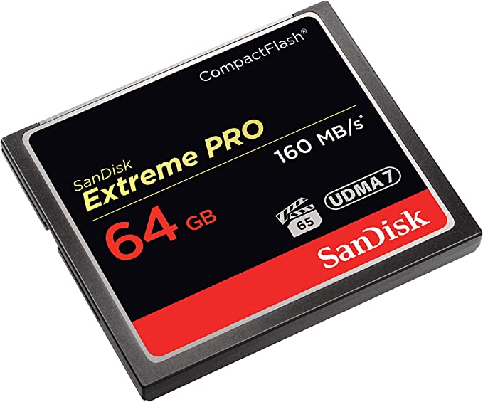 Sandisk Extreme Pro 64Gb Compact Flash Memory Card Udma 7 Speed Up To 160Mb/S - Sdcfxps-064G-X46, Black