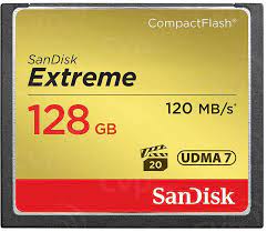 SanDisk Extreme 128 GB UDMA7 CompactFlash Card - Black/Gold