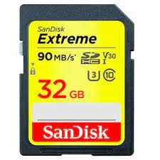 Sandisk Extreme  Sdsdxve-032G-Gncin 32 GB Sdhc Class 10 U3 V30 Memory Card , Yellow